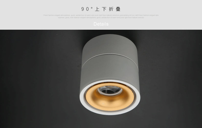 360 degree rotation Round LED Downlight 10W 15W Aluminum AC110V 220V LED Down Light Ceiling Recessed Spot Light