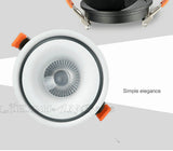 360 degree rotation Round LED Downlight 10W 15W Aluminum AC110V 220V LED Down Light Ceiling Recessed Spot Light