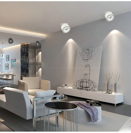 360 degree rotation Round LED Downlight 10W 15W Aluminum AC110V 220V LED Down Light Ceiling Recessed Spot Light