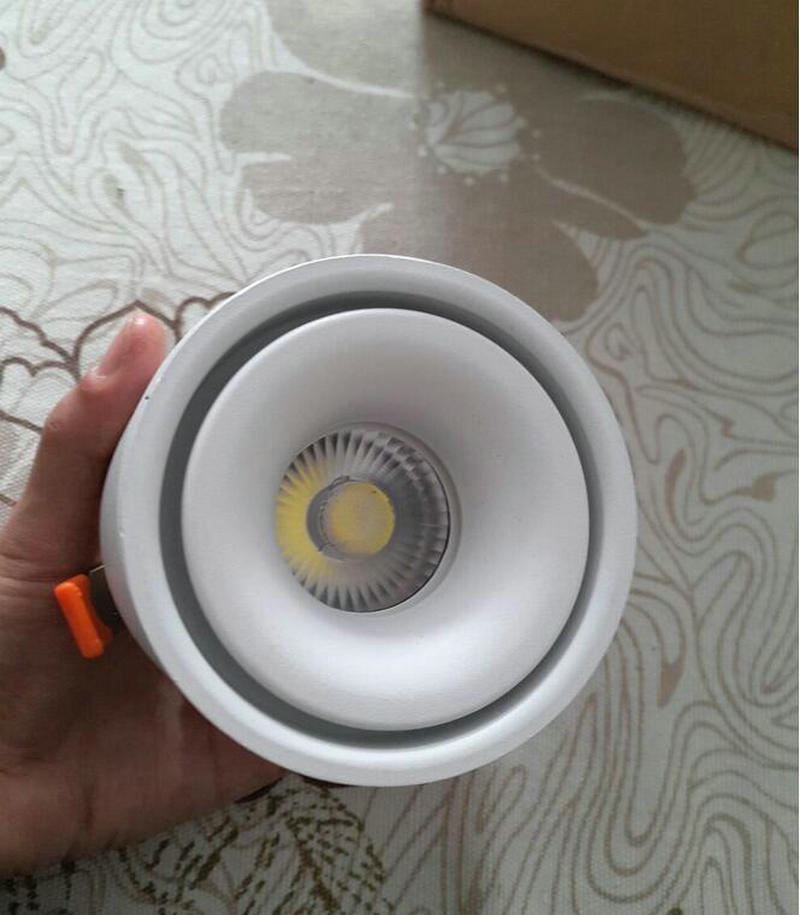 360 degree rotation Round LED Downlight 10W 15W Aluminum AC110V 220V LED Down Light Ceiling Recessed Spot Light