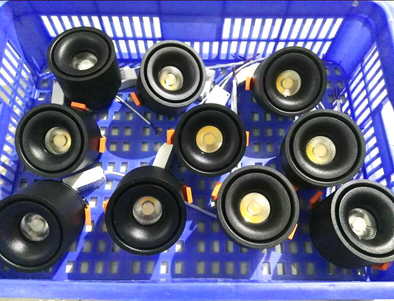 360 degree rotation Round LED Downlight 10W 15W Aluminum AC110V 220V LED Down Light Ceiling Recessed Spot Light