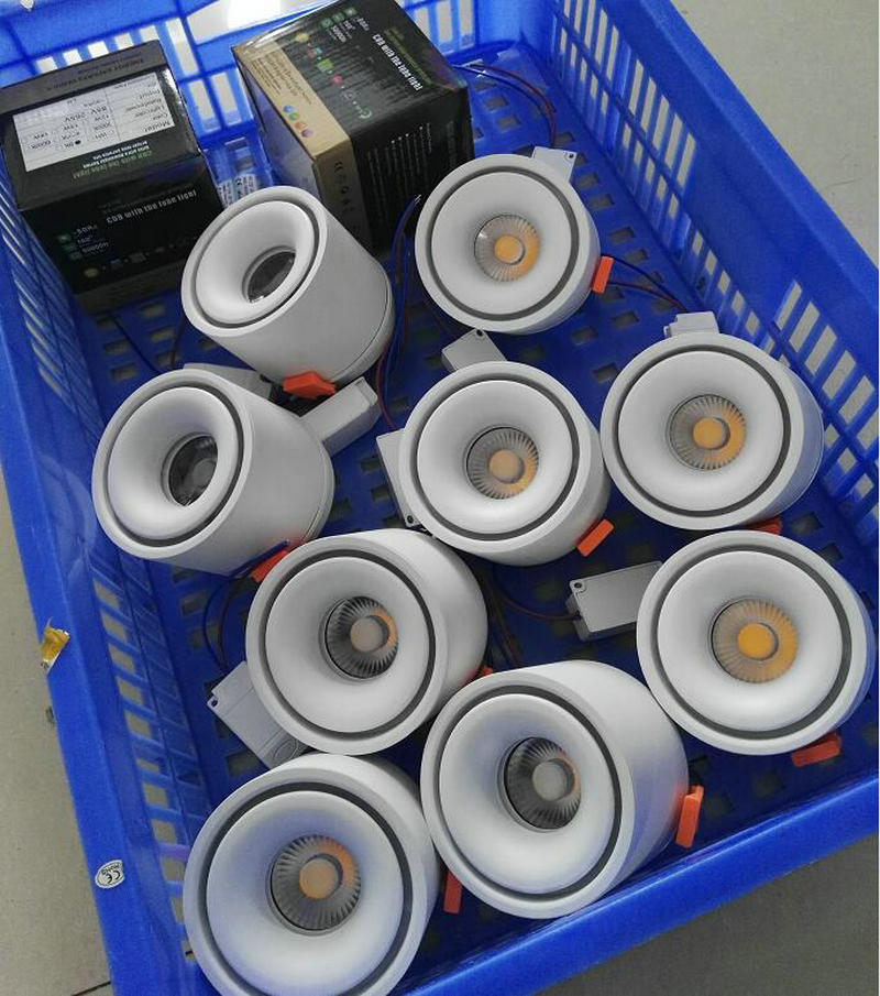 360 degree rotation Round LED Downlight 10W 15W Aluminum AC110V 220V LED Down Light Ceiling Recessed Spot Light