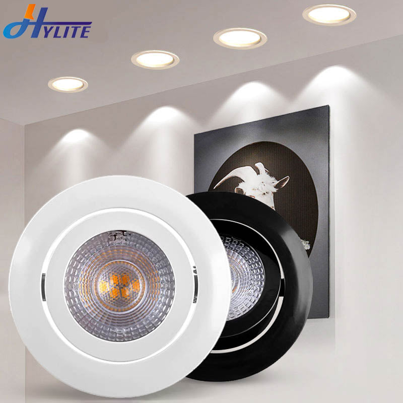 LED Downlight Ceiling Lamp Round Recessed Living Room Indoor Home Spotlight 5W 7W Light Warm Cold White Ultra Thin AC85-265V