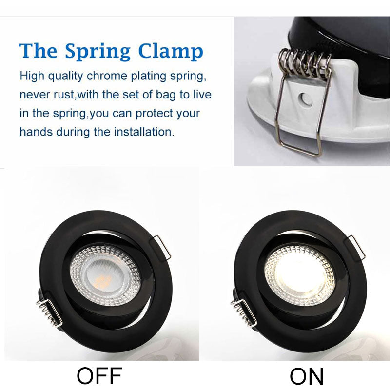 LED Downlight Ceiling Lamp Round Recessed Living Room Indoor Home Spotlight 5W 7W Light Warm Cold White Ultra Thin AC85-265V