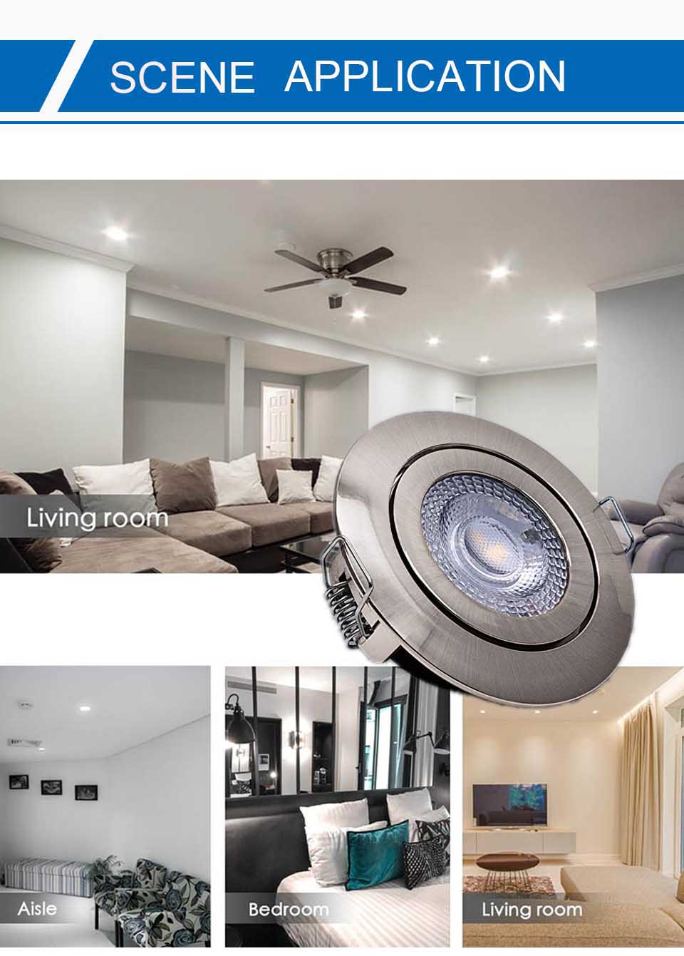 LED Downlight Ceiling Lamp Round Recessed Living Room Indoor Home Spotlight 5W 7W Light Warm Cold White Ultra Thin AC85-265V