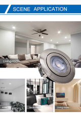 LED Downlight Ceiling Lamp Round Recessed Living Room Indoor Home Spotlight 5W 7W Light Warm Cold White Ultra Thin AC85-265V