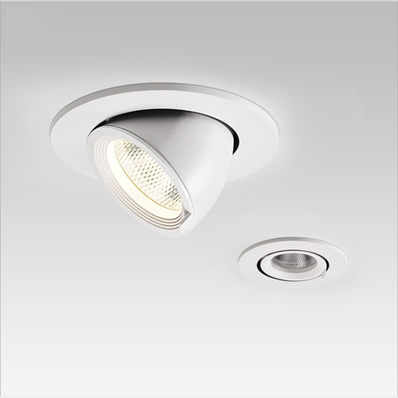 Dimmable Built-In Retractable Led Downlights 9W 12w 30w 35W AC220V Black/White Housing 360 Degree Rotatable Ceiling Spot Light