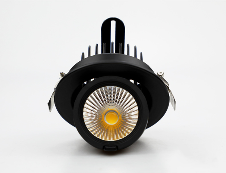 Dimmable Built-In Retractable Led Downlights 9W 12w 30w 35W AC220V Black/White Housing 360 Degree Rotatable Ceiling Spot Light