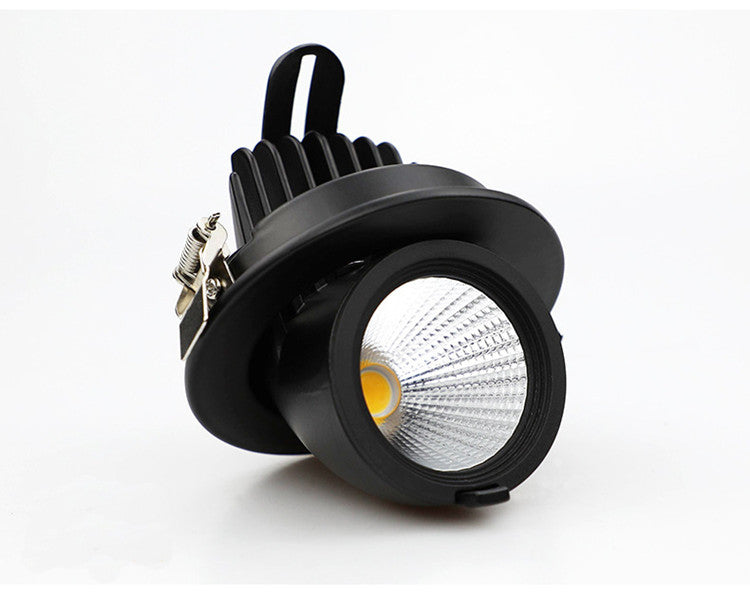 Dimmable Built-In Retractable Led Downlights 9W 12w 30w 35W AC220V Black/White Housing 360 Degree Rotatable Ceiling Spot Light