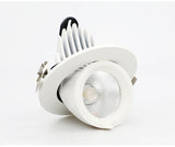 Dimmable Built-In Retractable Led Downlights 9W 12w 30w 35W AC220V Black/White Housing 360 Degree Rotatable Ceiling Spot Light