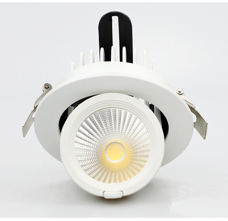 Dimmable Built-In Retractable Led Downlights 9W 12w 30w 35W AC220V Black/White Housing 360 Degree Rotatable Ceiling Spot Light