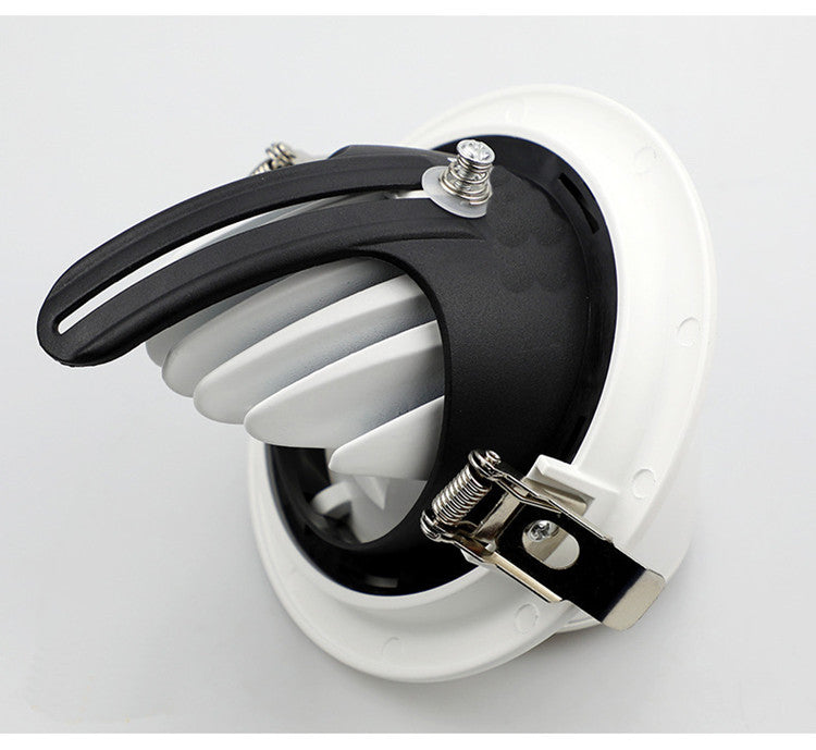 Dimmable Built-In Retractable Led Downlights 9W 12w 30w 35W AC220V Black/White Housing 360 Degree Rotatable Ceiling Spot Light
