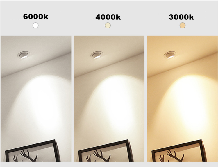 Dimmable Built-In Retractable Led Downlights 9W 12w 30w 35W AC220V Black/White Housing 360 Degree Rotatable Ceiling Spot Light