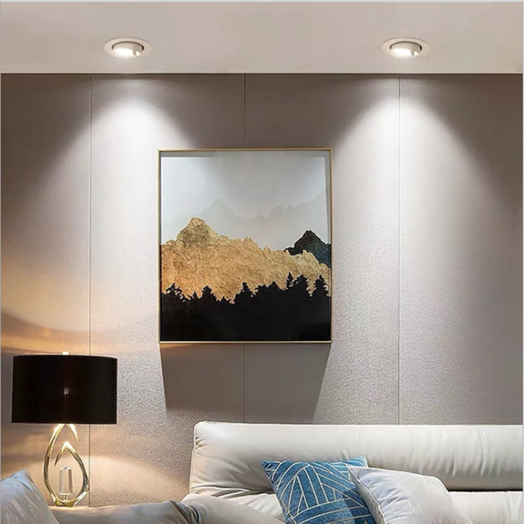 Dimmable Built-In Retractable Led Downlights 9W 12w 30w 35W AC220V Black/White Housing 360 Degree Rotatable Ceiling Spot Light