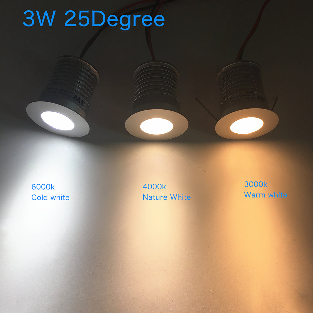 Indoor LED Mini Downlight 3W 1W Dimmable Recessed Down Light DC12V Aluminum Ceiling spot Lamp Under Bedroom Cabinet Spotlight