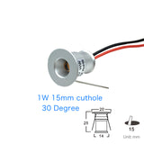 Indoor LED Mini Downlight 3W 1W Dimmable Recessed Down Light DC12V Aluminum Ceiling spot Lamp Under Bedroom Cabinet Spotlight