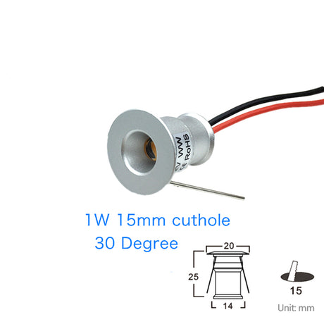 Indoor LED Mini Downlight 3W 1W Dimmable Recessed Down Light DC12V Aluminum Ceiling spot Lamp Under Bedroom Cabinet Spotlight