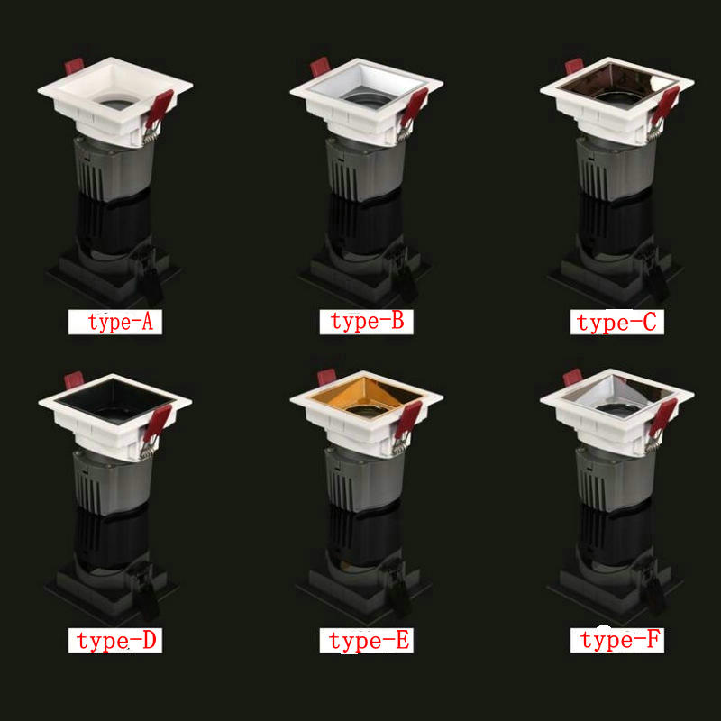 LED COB Ceiling Downlight 7W 10W 15W square LED Spot light AC85-265V For Home Lighting