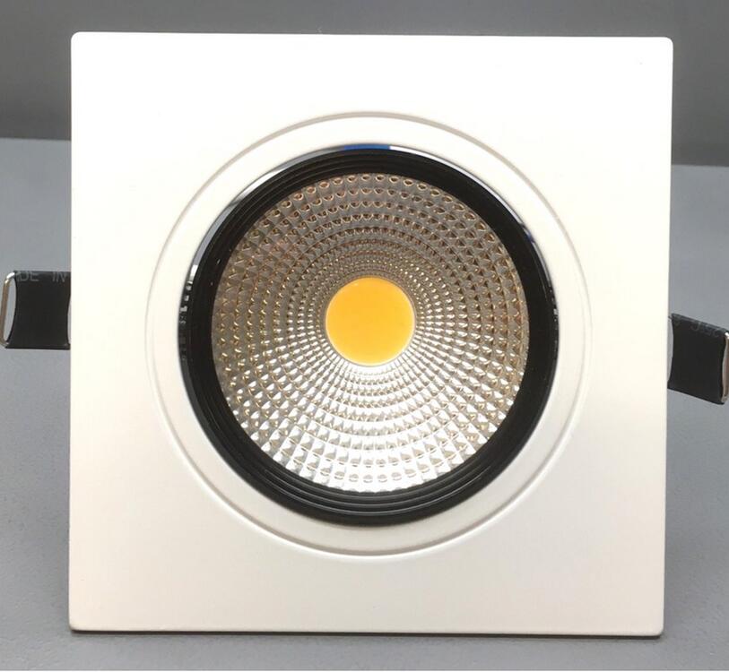 Square Dimmable Led downlight light COB Ceiling SpotLight 10W 12W 15W LED ceiling recessed Lights Indoor Lighting