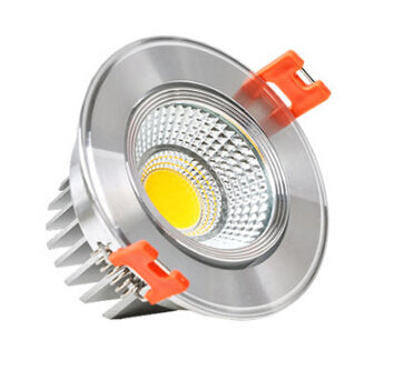 Dimmable Warm White/White/Cold White Silver/White shell COB 9W LED Downlight AC85-265V Recessed LED Down Lamp
