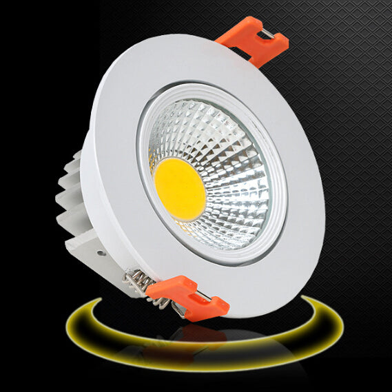 Dimmable Warm White/White/Cold White Silver/White shell COB 9W LED Downlight AC85-265V Recessed LED Down Lamp