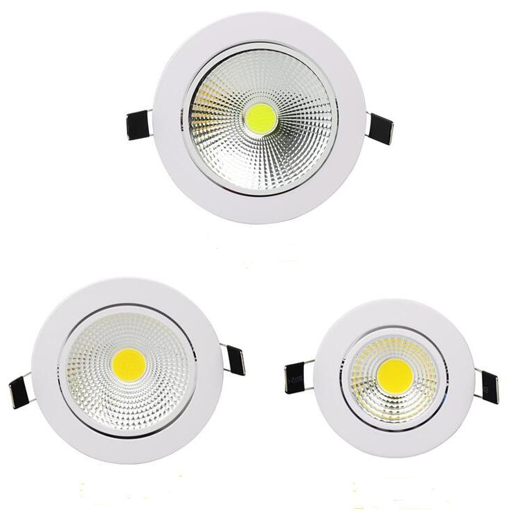 Dimmable Led downlight light COB Ceiling Spot Light 3W 5W 7W 9W 12W 85-265V ceiling recessed Lights Indoor Lighting