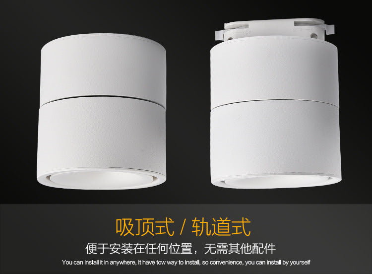 LED downlights Surface Mounted 10W 15W 20W COB Ceiling Spotlight 360 degree Rotation Ceiling Downlight White AC85-265V