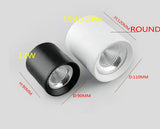 LED Panel Light Surface Mounted leds 12W 15W 20W Square/Round Downlight ceiling down AC110V-240V lampada lamp