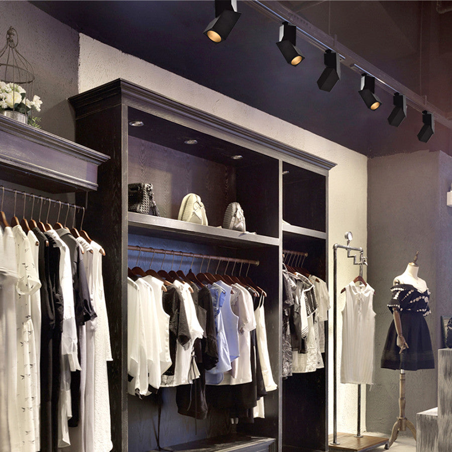 Modern LED Track Light 7W 12W COB LED Ceiling Spotlights Surface Mounted Downlight Fixtures For Living Room Backgound Shop Cafe