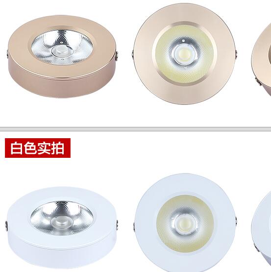 New Arrival AC220V LED Downlights 3W 5W COB Surface Mounted Downlights downlight anti-glare bedroom living room corridor