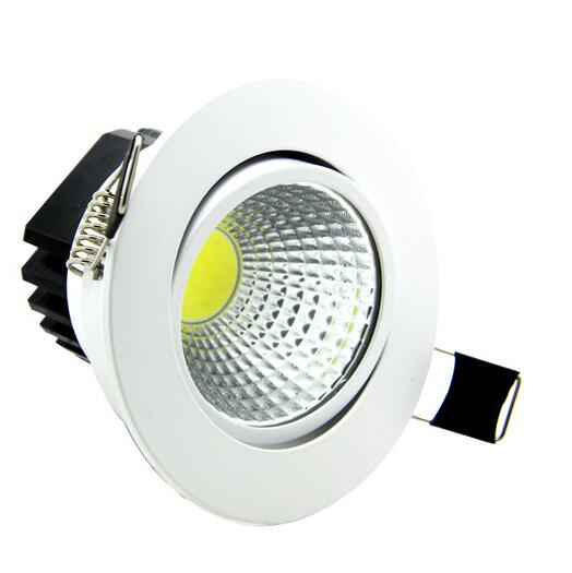 High Brightness COB led downlight lamp 6W 12W white shell AC110~220V spotlight ceiling Warm/Cool White