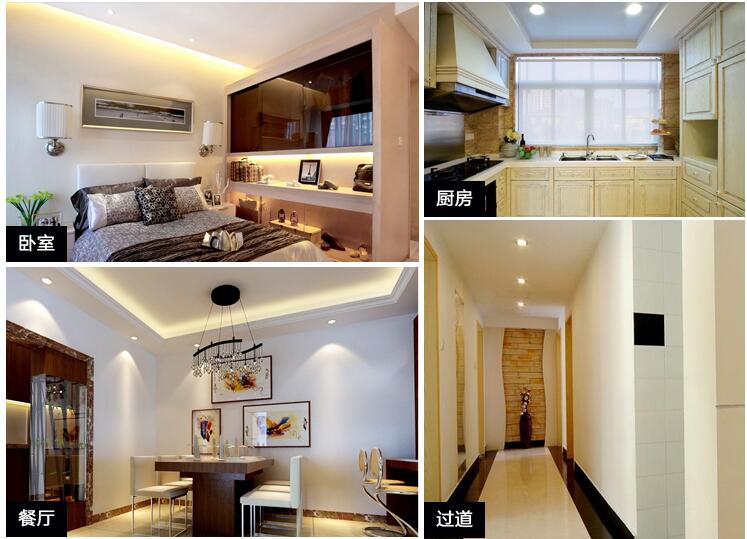 High Brightness COB led downlight lamp 6W 12W white shell AC110~220V spotlight ceiling Warm/Cool White