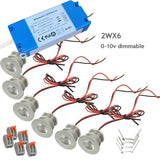 Mini Downlights Kit Series Connection Single Thumb Sizes Light 0-10V Dimmable for Dining Hall Kitchen