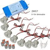 Mini Downlights Kit Series Connection Single Thumb Sizes Light 0-10V Dimmable for Dining Hall Kitchen