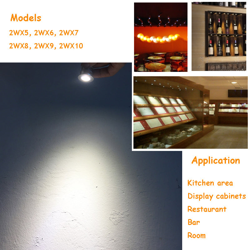 Mini Downlights Kit Series Connection Single Thumb Sizes Light 0-10V Dimmable for Dining Hall Kitchen