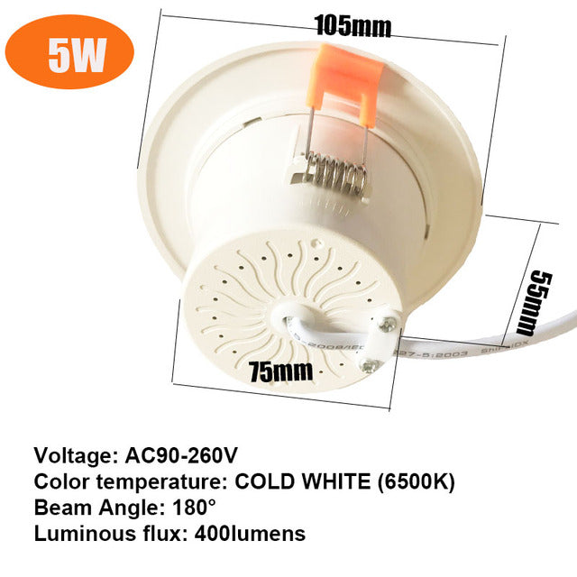 Radar Motion Sensor LED Downlight 5W 7W Recessed Ceiling Lamp 110V/220V Led Bulb for living room passage Indoor Led Spot Lamp