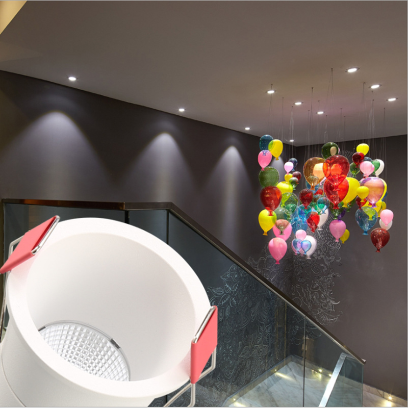 Circular Anti Glare Dimmable LED Downlights 5W 10W Ceiling Spot Lights Warm Cold White Background Lamps Indoor Light