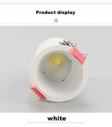 Circular Anti Glare Dimmable LED Downlights 5W 10W Ceiling Spot Lights Warm Cold White Background Lamps Indoor Light