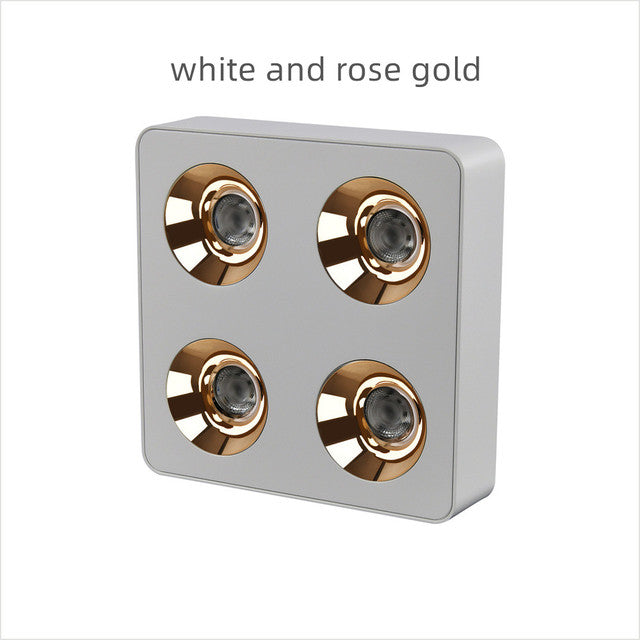 Ultra-thin four-headed square surface mounted spotlight 36W 48W 60W downlight anti-glare bedroom living room corridor dimmable l