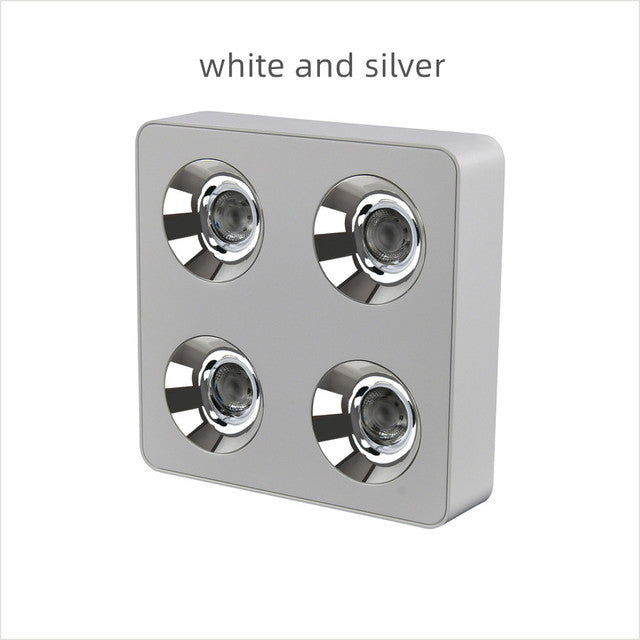 Ultra-thin four-headed square surface mounted spotlight 36W 48W 60W downlight anti-glare bedroom living room corridor dimmable l