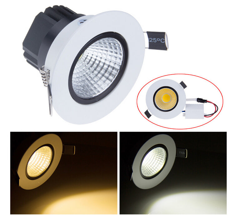 New dimmable Recessed led downlight cob 6W 9W 12W 15W LED Spot light led ceiling lamp AC85-265V