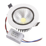 New dimmable Recessed led downlight cob 6W 9W 12W 15W LED Spot light led ceiling lamp AC85-265V