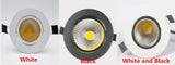 Led Recessed Downlight Led Cabinet Lighting COB 10W Adjustable Dimmable Warm Cold White AC 85-265V