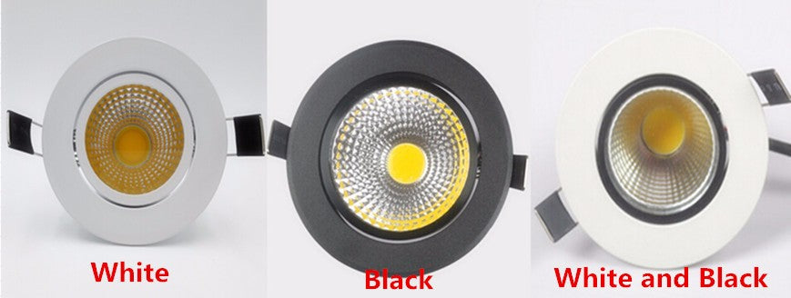 Led Recessed Downlight Led Cabinet Lighting COB 10W Adjustable Dimmable Warm Cold White AC 85-265V