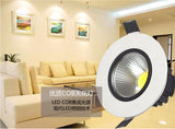 Led Recessed Downlight Led Cabinet Lighting COB 10W Adjustable Dimmable Warm Cold White AC 85-265V