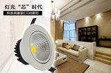 Led Recessed Downlight Led Cabinet Lighting COB 10W Adjustable Dimmable Warm Cold White AC 85-265V