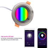 LED Downlight 10W Thick aluminum Recessed LED Spot Lighting Bedroom Kitchen led down light lamp Indoor Smart WIFI Downlight