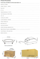 MiBoxer Zigbee 3.0 6W FUT068Z 12W FUT066Z RGB+CCT LED Downlight AC110 220V Ceiling Light Zigbee 3.0 Remote/APP/Voice Control