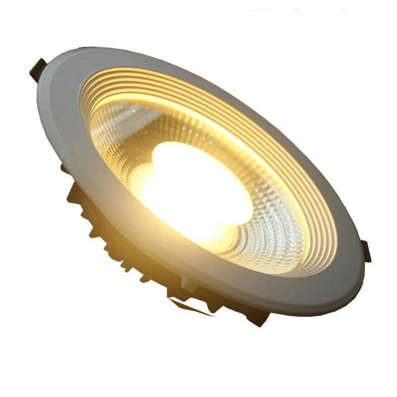 White Body Round LED Recessed Downlight 15W 20W 25W 30W COB Ceiling Spot Light with LED Driver Indoor Lighting
