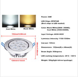 Recessed downlight spot rotatable 7X3W 85-265V LED lamp Dimmable Recessed led downlight LED Spotlight